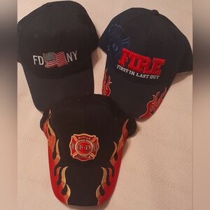 Firefighter Themed Ball Caps - EXCELLENT CONDITION!